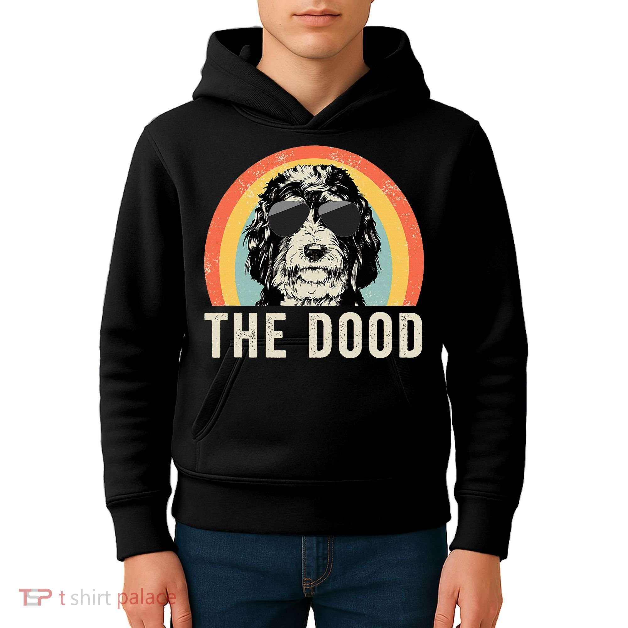 The Dood Mom Bernedoodle Doodle Dog Dad Kids Hoodie