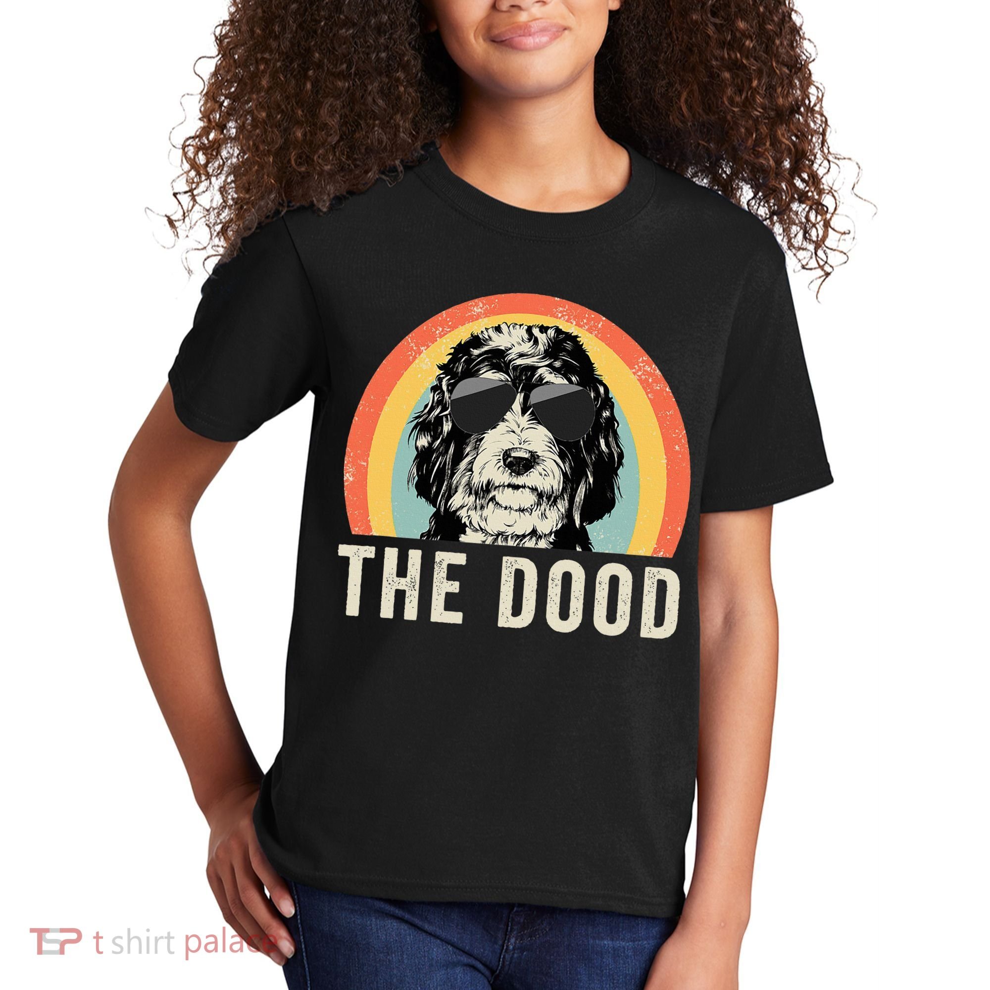 The Dood Mom Bernedoodle Doodle Dog Dad Kids T-Shirt