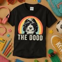 The Dood Mom Bernedoodle Doodle Dog Dad Kids T-Shirt thumb 3