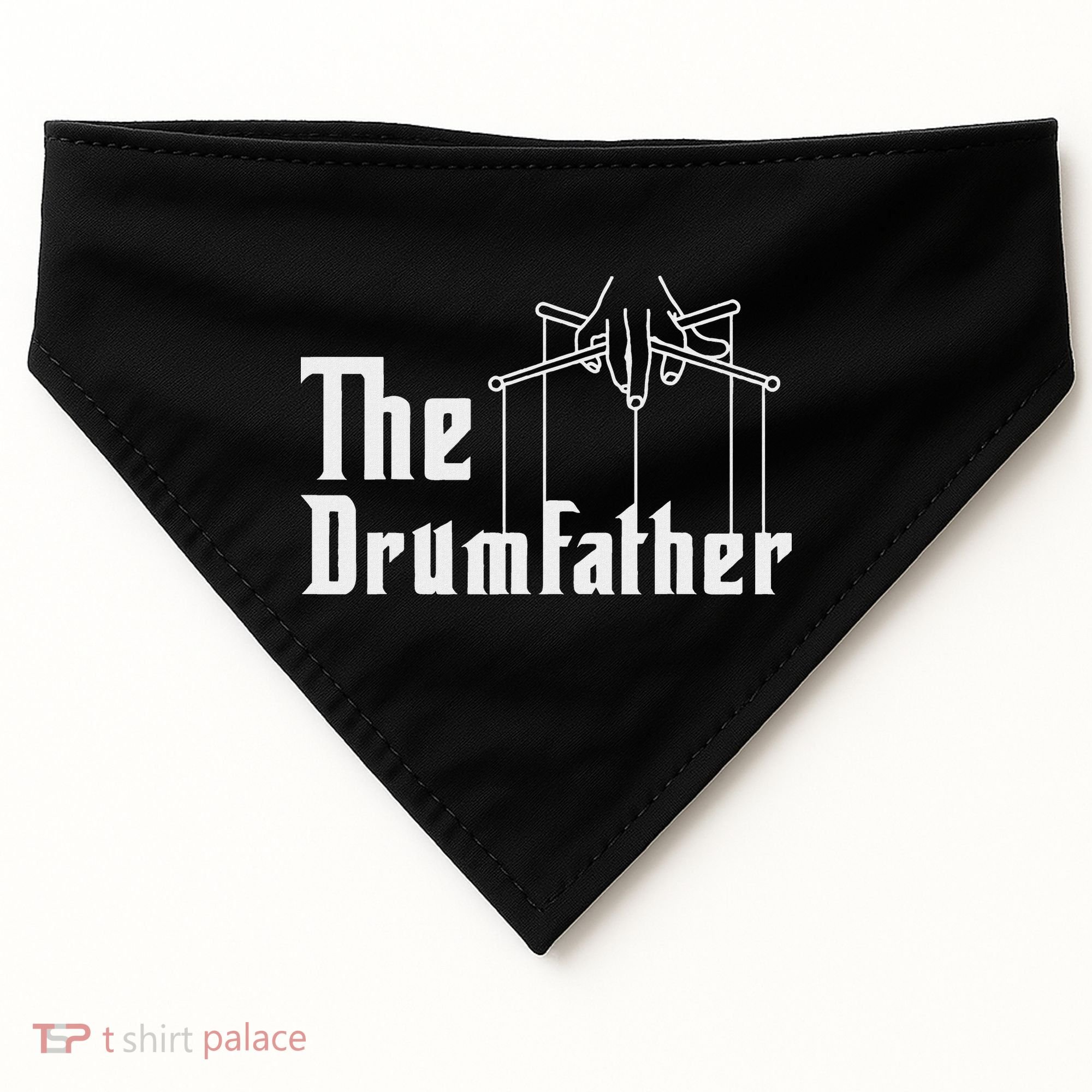 The Drumfather Musician Percussion Instrument Player Drummer USA-Made Doggie Bandana