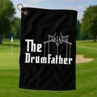 The Drumfather Musician Percussion Instrument Player Drummer Golf Towel thumb 1