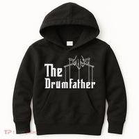 The Drumfather Musician Percussion Instrument Player Drummer Kids Hoodie thumb 0