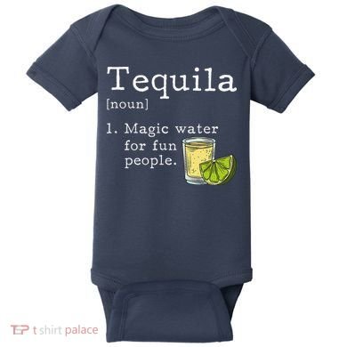 Tequila Definition Magic Water For Fun People Drinking Baby Bodysuit