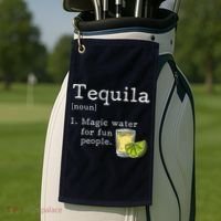 Tequila Definition Magic Water For Fun People Drinking Golf Towel thumb 2