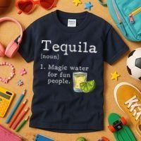 Tequila Definition Magic Water For Fun People Drinking Kids T-Shirt thumb 3