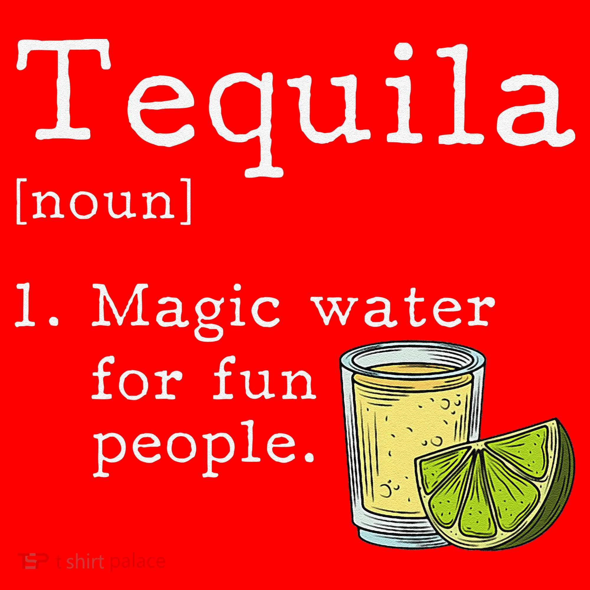Tequila Definition Magic Water For Fun People Drinking Santa Hat