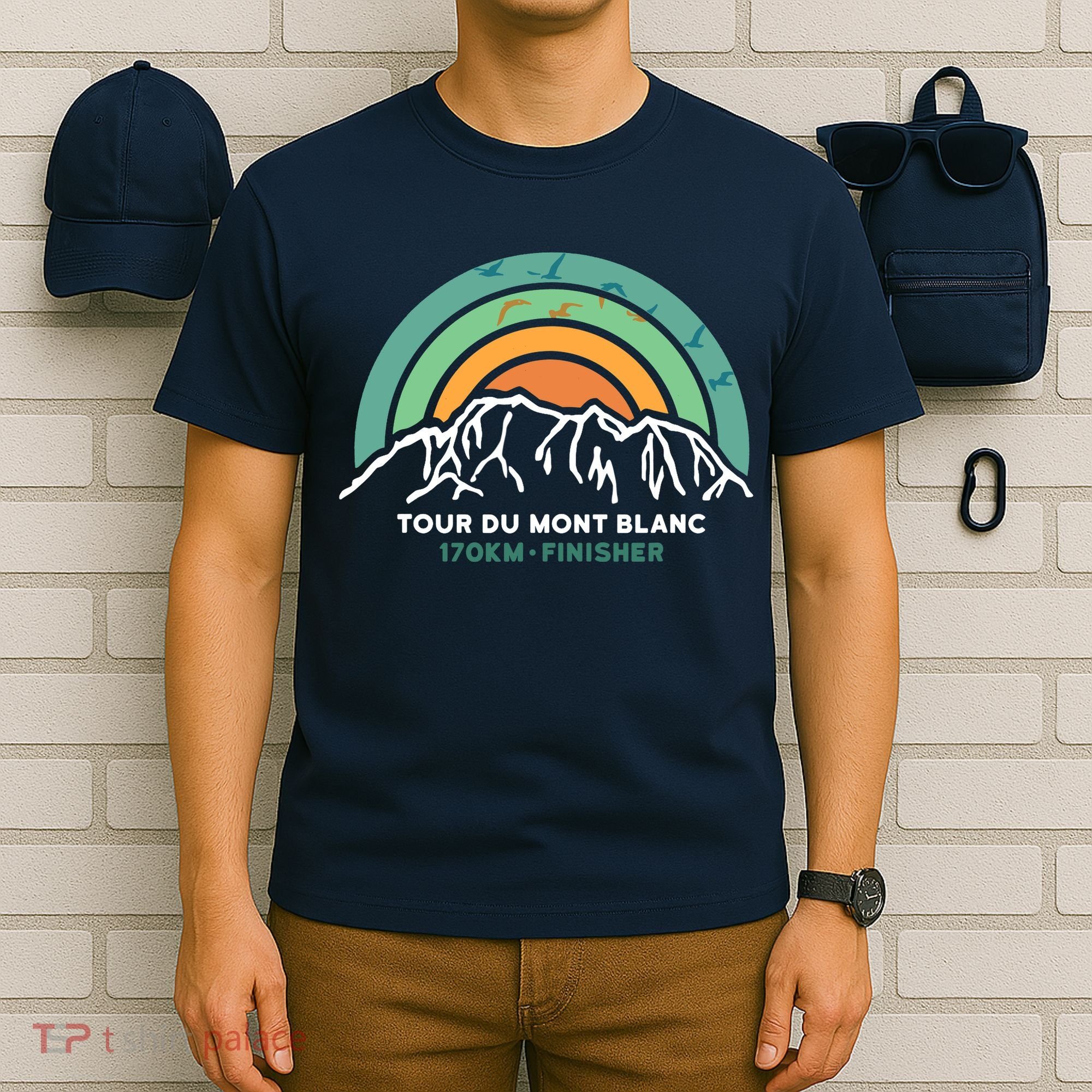 Tour Du Mont Blanc Finisher Chamonix France Hiking Souvenir T-Shirt
