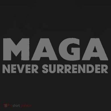 Trump Dark Maga Never Surrender Yupoong Adult 5-Panel Trucker Hat