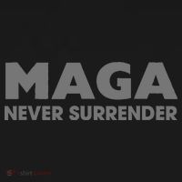 Trump Dark Maga Never Surrender Yupoong Adult 5-Panel Trucker Hat thumb 2