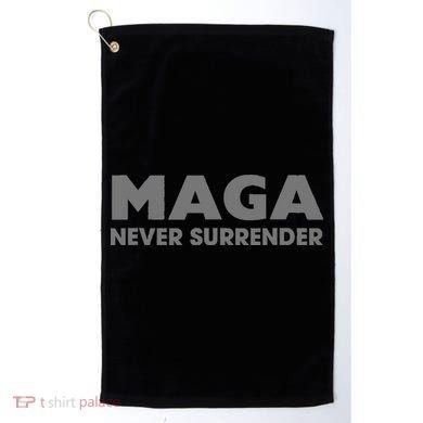 Trump Dark Maga Never Surrender Golf Towel