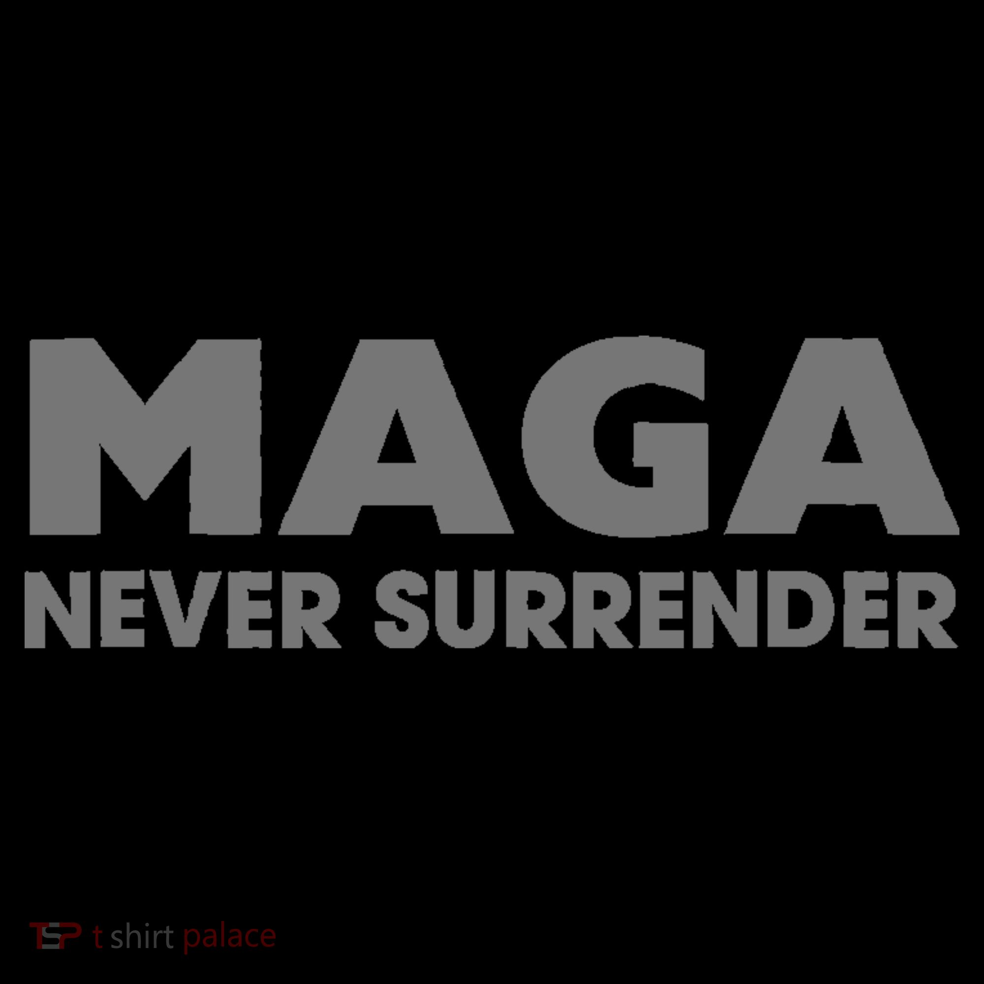 Trump Dark Maga Never Surrender Kids Long Sleeve Shirt