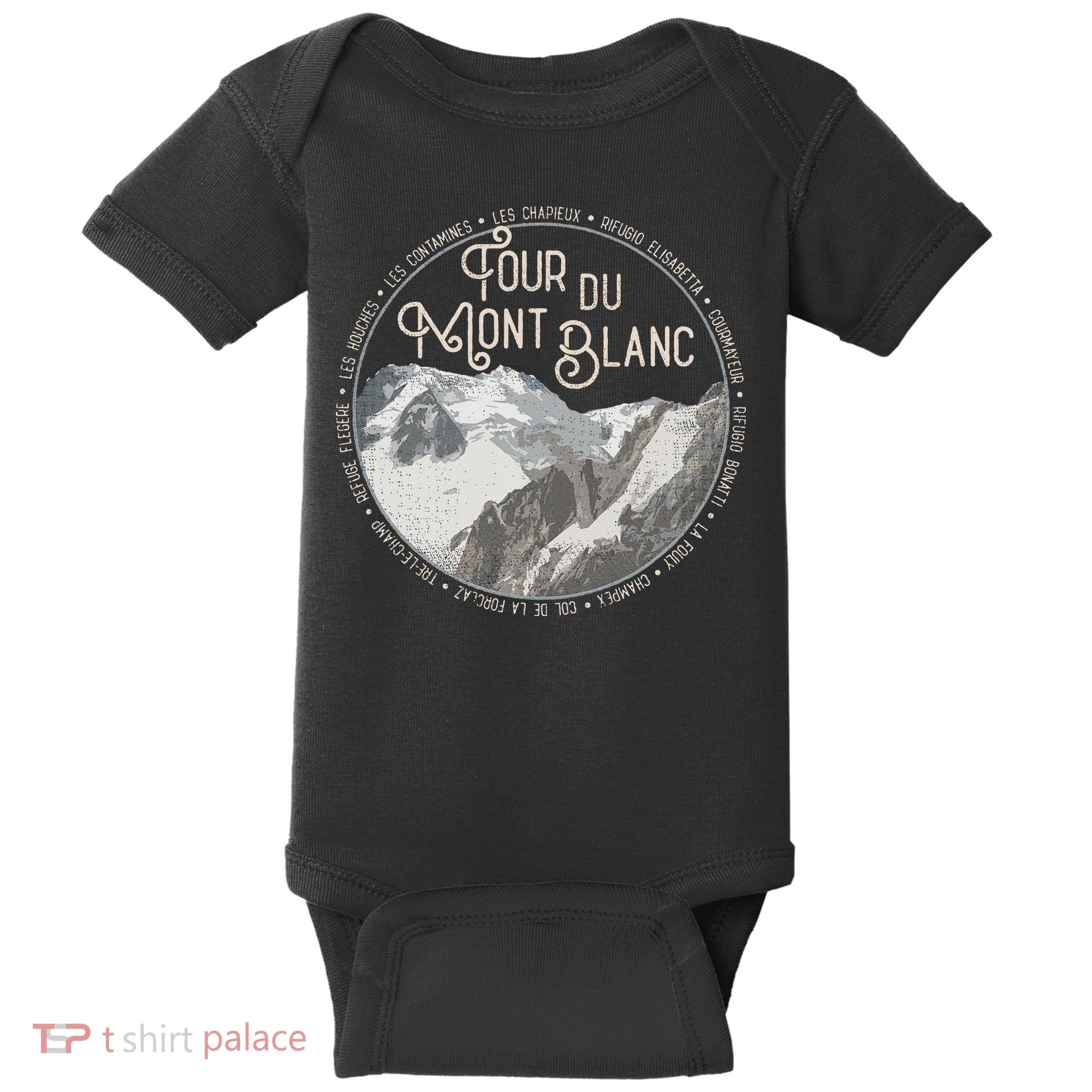 Tour Du Mont Blanc Gear European Hiking Trail Souvenir Hiker Baby Bodysuit