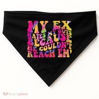 Tie Dye My Ex Hates My Guts Because He Couldn't Reach Em' USA-Made Doggie Bandana thumb 0