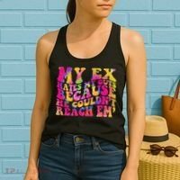 Tie Dye My Ex Hates My Guts Because He Couldn't Reach Em' Women's Tank Top thumb 2