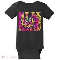 Tie Dye My Ex Hates My Guts Because He Couldn't Reach Em' Baby Bodysuit thumb 0