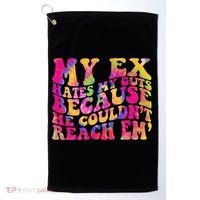 Tie Dye My Ex Hates My Guts Because He Couldn't Reach Em' Golf Towel thumb 0