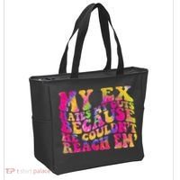 Tie Dye My Ex Hates My Guts Because He Couldn't Reach Em' Tote Bag thumb 2