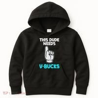 This Dude Needs V Bucks Funny Kids Hoodie thumb 0