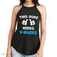 This Dude Needs Vbucks Will Work Women's Perfect Tri Rocker Tank thumb 2
