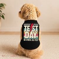 Test Day No Stress All Flex Funny Motivational Testing Day Doggie Tank thumb 2