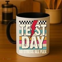 Test Day No Stress All Flex Funny Motivational Testing Day Coffee Mug thumb 4