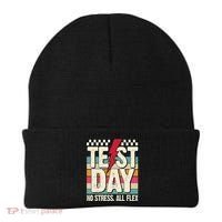 Test Day No Stress All Flex Funny Motivational Testing Day Beanie thumb 0