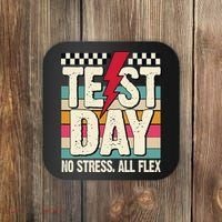 Test Day No Stress All Flex Funny Motivational Testing Day Coaster thumb 0