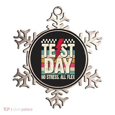 Test Day No Stress All Flex Funny Motivational Testing Day Ornament