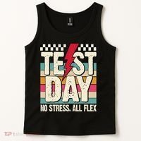Test Day No Stress All Flex Funny Motivational Testing Day Tank Top thumb 2