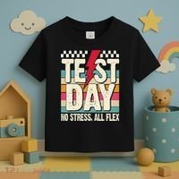 Test Day No Stress All Flex Funny Motivational Testing Day Toddler T-Shirt thumb 3