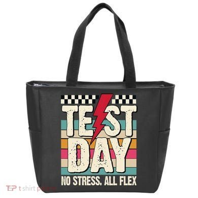 Test Day No Stress All Flex Funny Motivational Testing Day Tote Bag