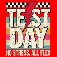 Test Day No Stress All Flex Funny Motivational Testing Day Santa Hat thumb 1