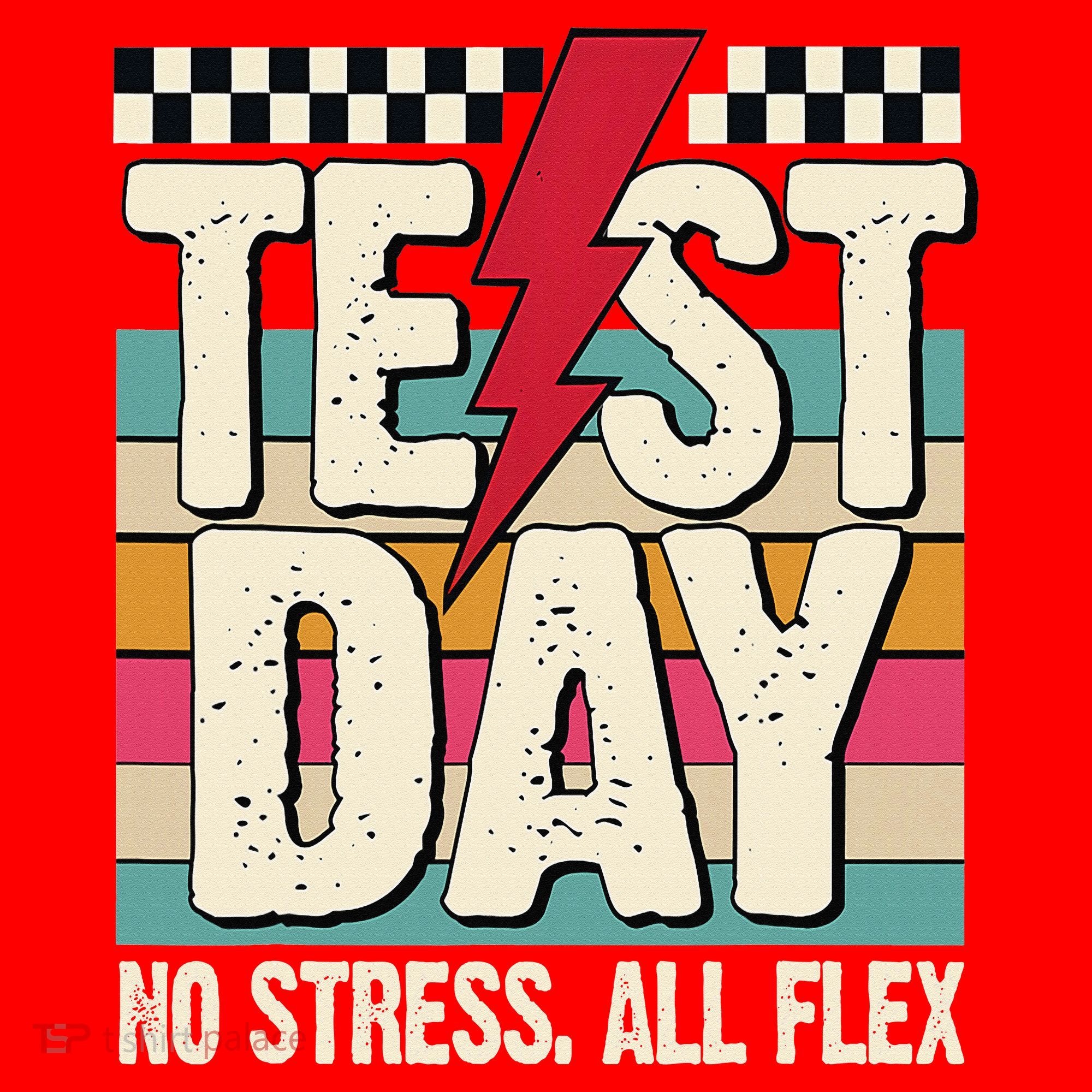 Test Day No Stress All Flex Funny Motivational Testing Day Santa Hat