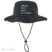 Thanksgiving Dinner Nobody Puts Gravy In A Corner Bucket Hat thumb 0