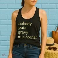 Thanksgiving Dinner Nobody Puts Gravy In A Corner Women's Tank Top thumb 2