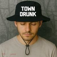 Town Drunk Novelty Saying Alcohol Drinking Gift Bucket Hat thumb 2