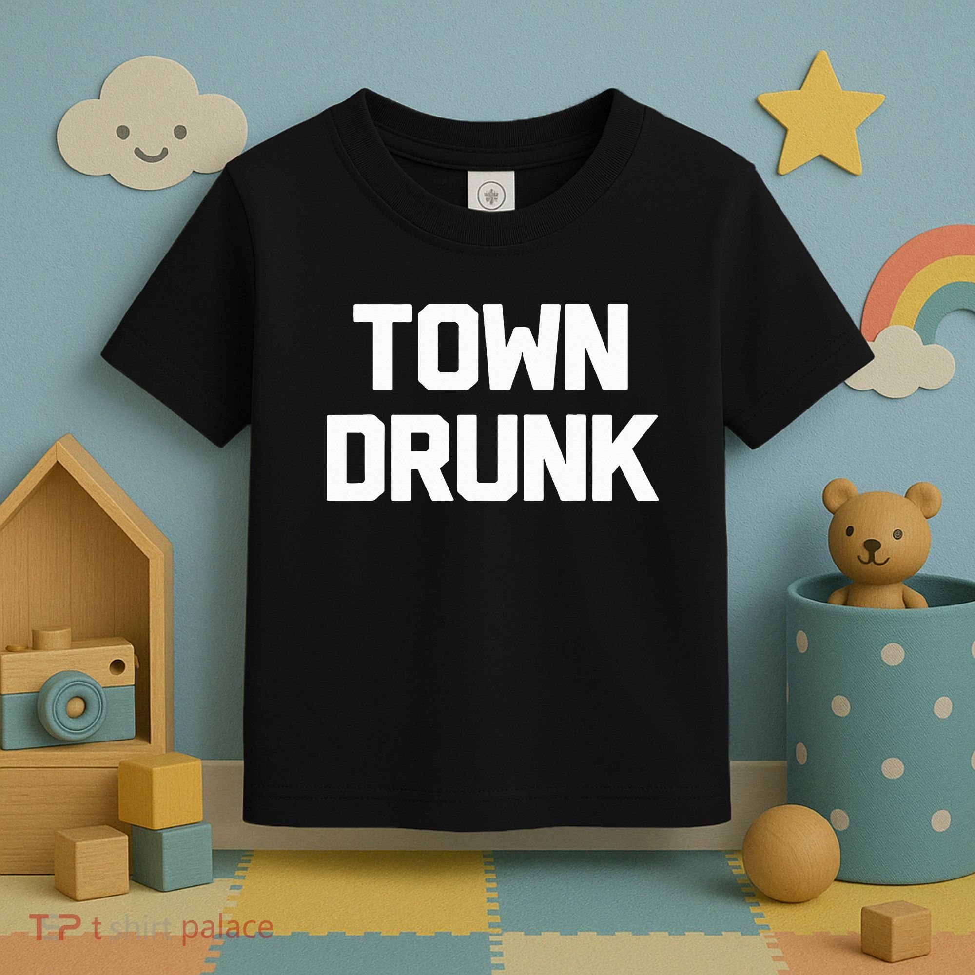 Town Drunk Novelty Saying Alcohol Drinking Gift Toddler T-Shirt