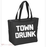 Town Drunk Novelty Saying Alcohol Drinking Gift Tote Bag thumb 2