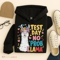 Test Day No Prob Llama Llama Teacher Testing Day Hoodie thumb 4