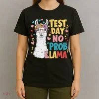 Test Day No Prob Llama Llama Teacher Testing Day T-Shirt thumb 4
