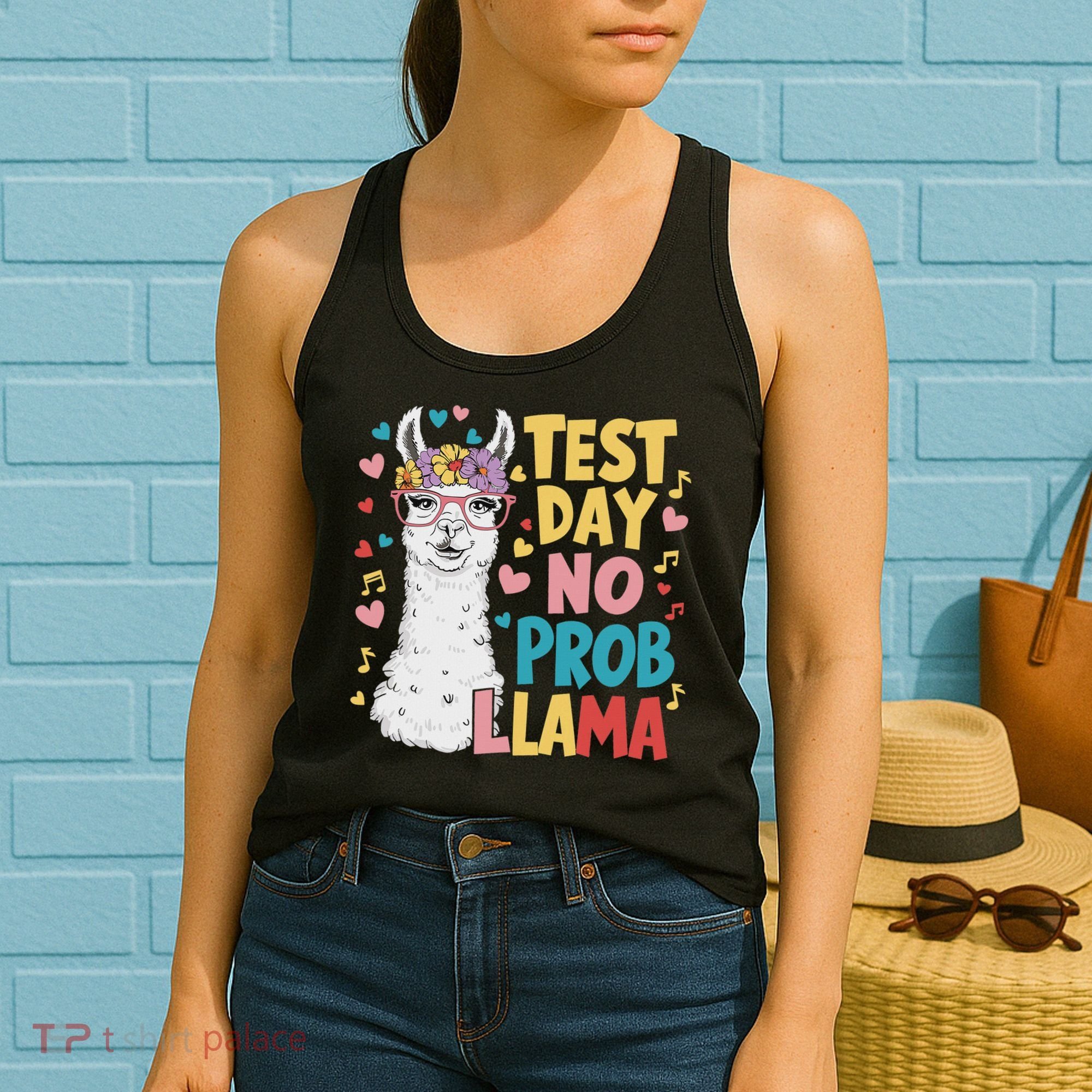 Test Day No Prob Llama Llama Teacher Testing Day Women's Tank Top