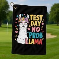 Test Day No Prob Llama Llama Teacher Testing Day Golf Towel thumb 1