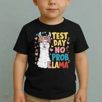 Test Day No Prob Llama Llama Teacher Testing Day Toddler T-Shirt thumb 2