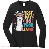 Test Day No Prob Llama Llama Teacher Testing Day Women's Long Sleeve Shirt thumb 0