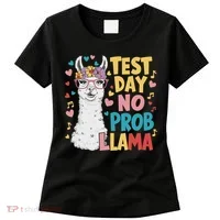 Test Day No Prob Llama Llama Teacher Testing Day Women's T-Shirt thumb 0