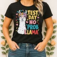 Test Day No Prob Llama Llama Teacher Testing Day Women's T-Shirt thumb 2