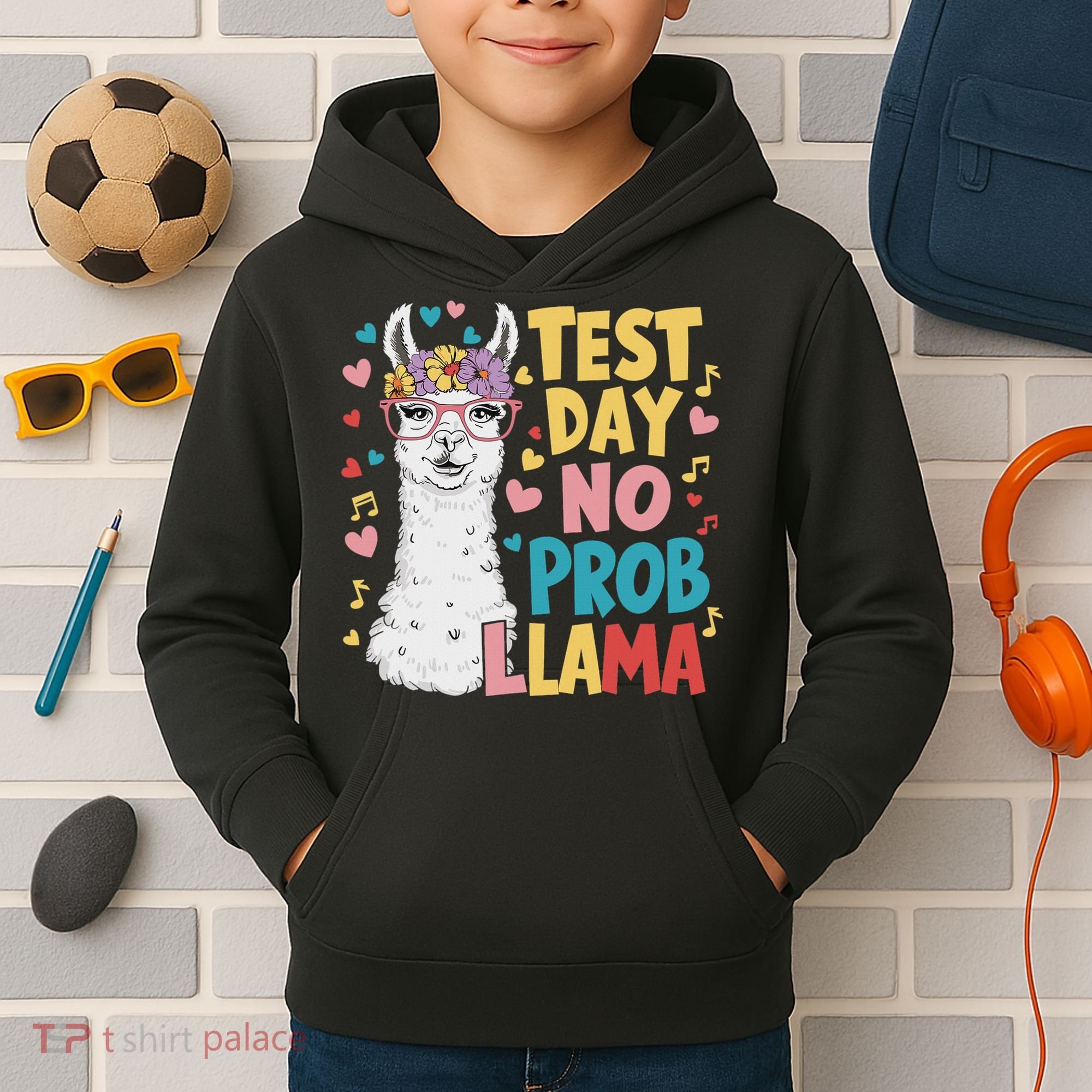 Test Day No Prob Llama Llama Teacher Testing Day Kids Hoodie