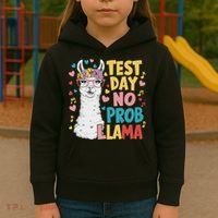 Test Day No Prob Llama Llama Teacher Testing Day Kids Hoodie thumb 3