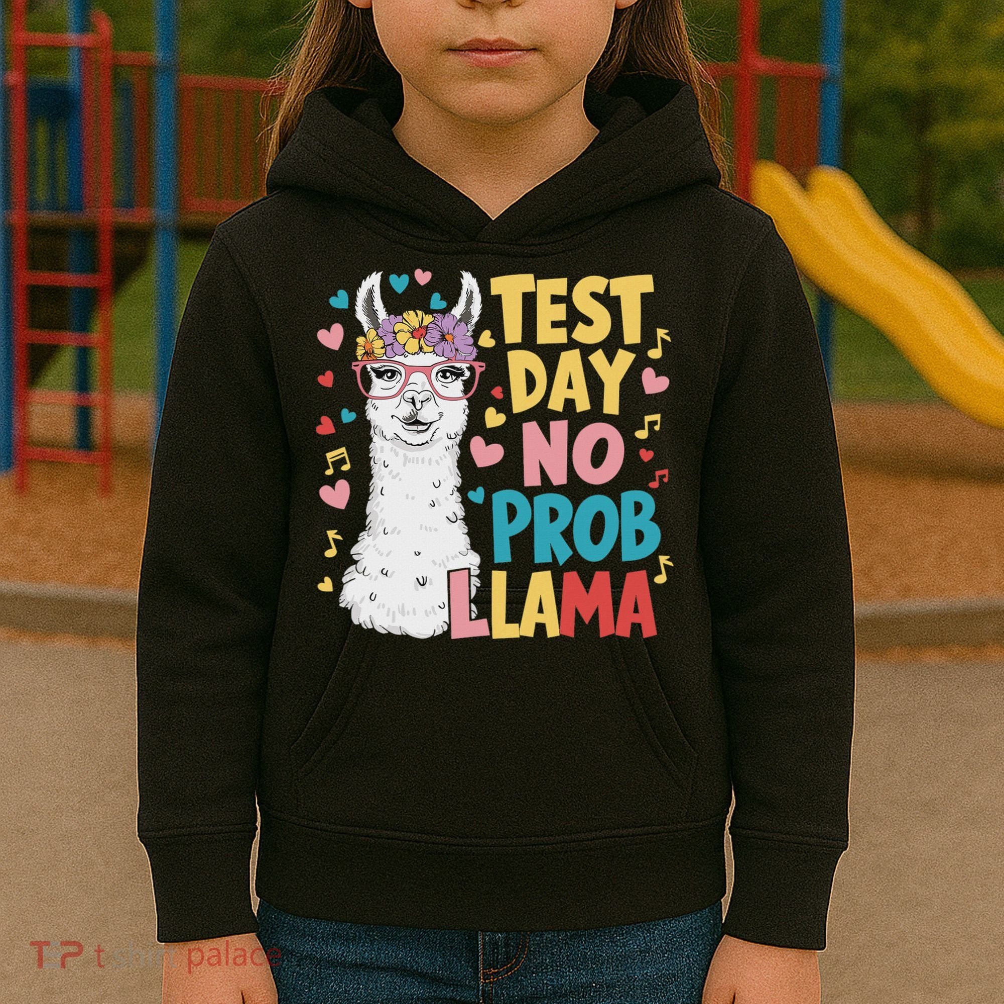 Test Day No Prob Llama Llama Teacher Testing Day Kids Hoodie
