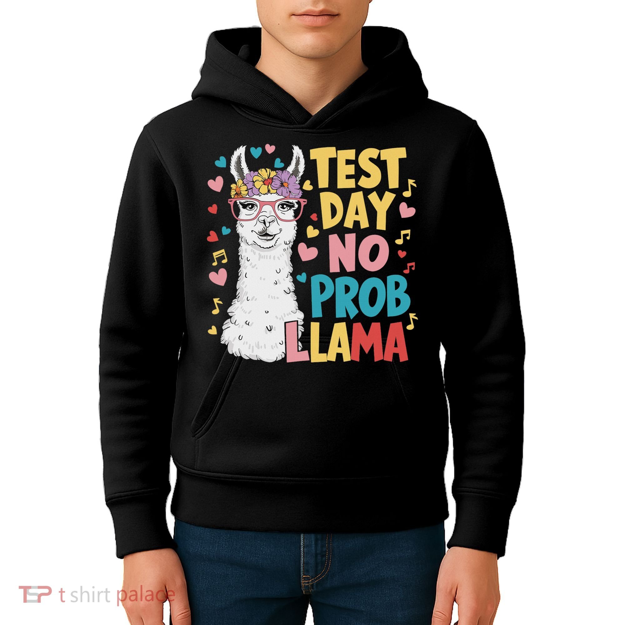 Test Day No Prob Llama Llama Teacher Testing Day Kids Hoodie
